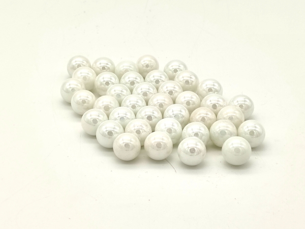 White pearl shiny 12mm